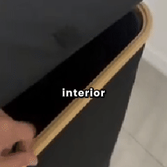 CESTO PLEGABLE RECTANGULAR CON TAPA DE BAMBÚ