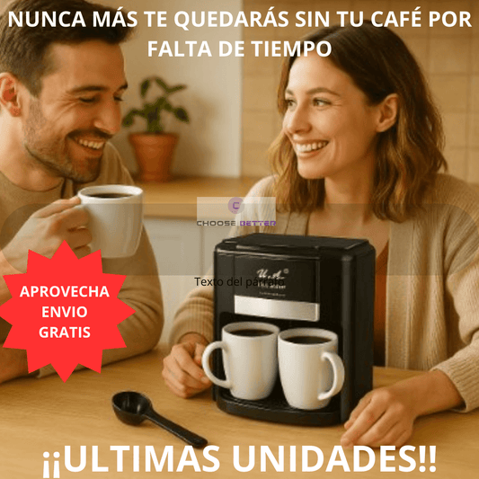 Cafetera Eléctrica para 2 Tazas 400ml