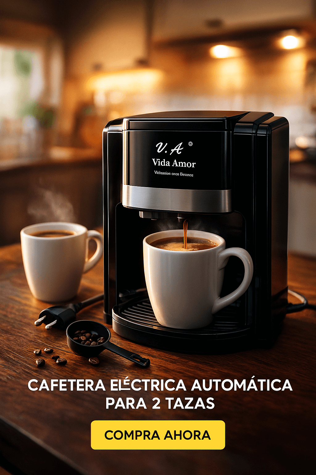 Cafetera Eléctrica para 2 Tazas 400ml